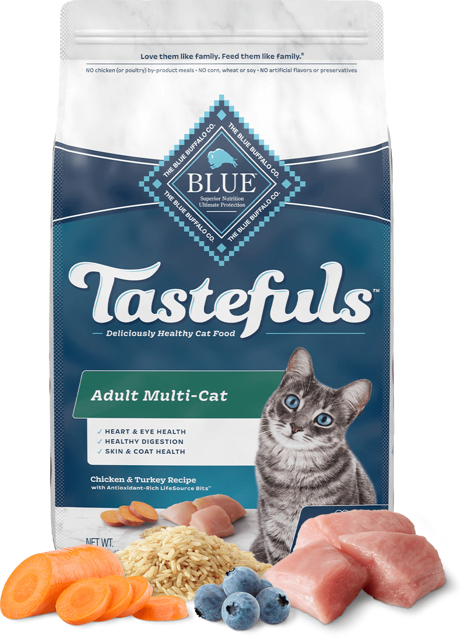 BLUE Buffalo Tastefuls Multi-Cat Chicken And Turkey Recipe - Adult Cat (Dry)